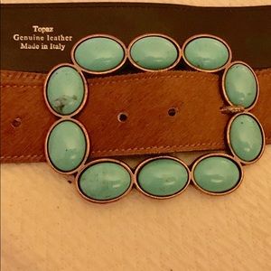 Turquoise & Leather belt